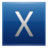 Letter X blue Icon